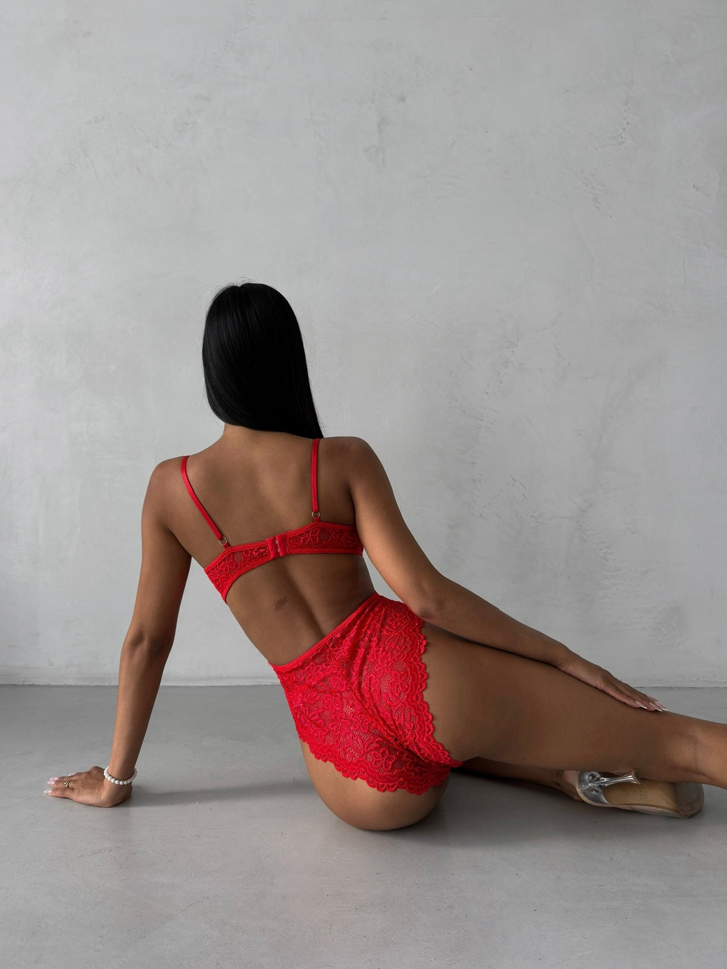 Second Skin Bloom — Lace Lingerie Set in Neutral — product view 4
