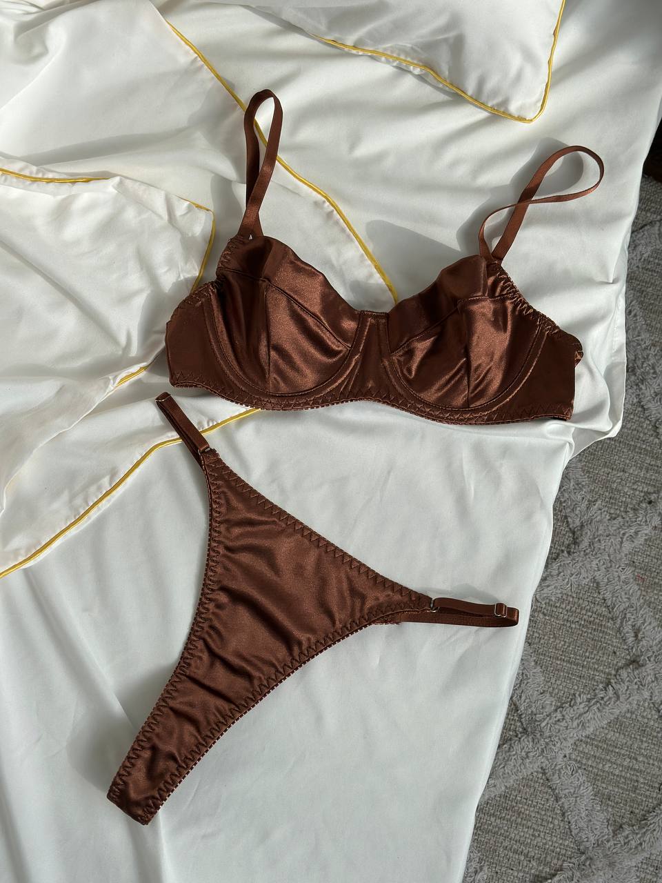 Cocoa Muse — Chocolate Lingerie Set in Chocolate — product view 4