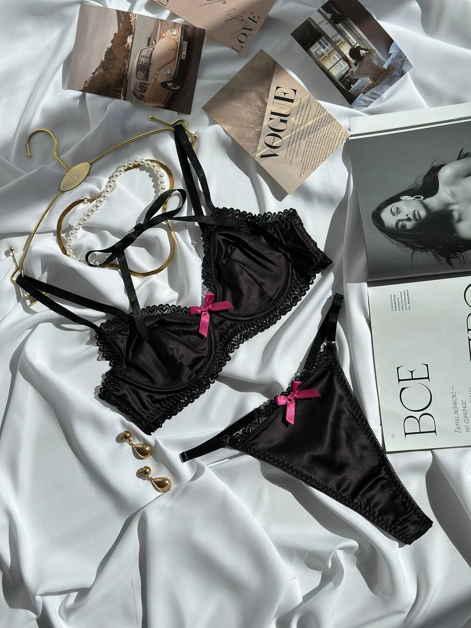 Noir Mirage — Black Lingerie Set in Black — product view 2