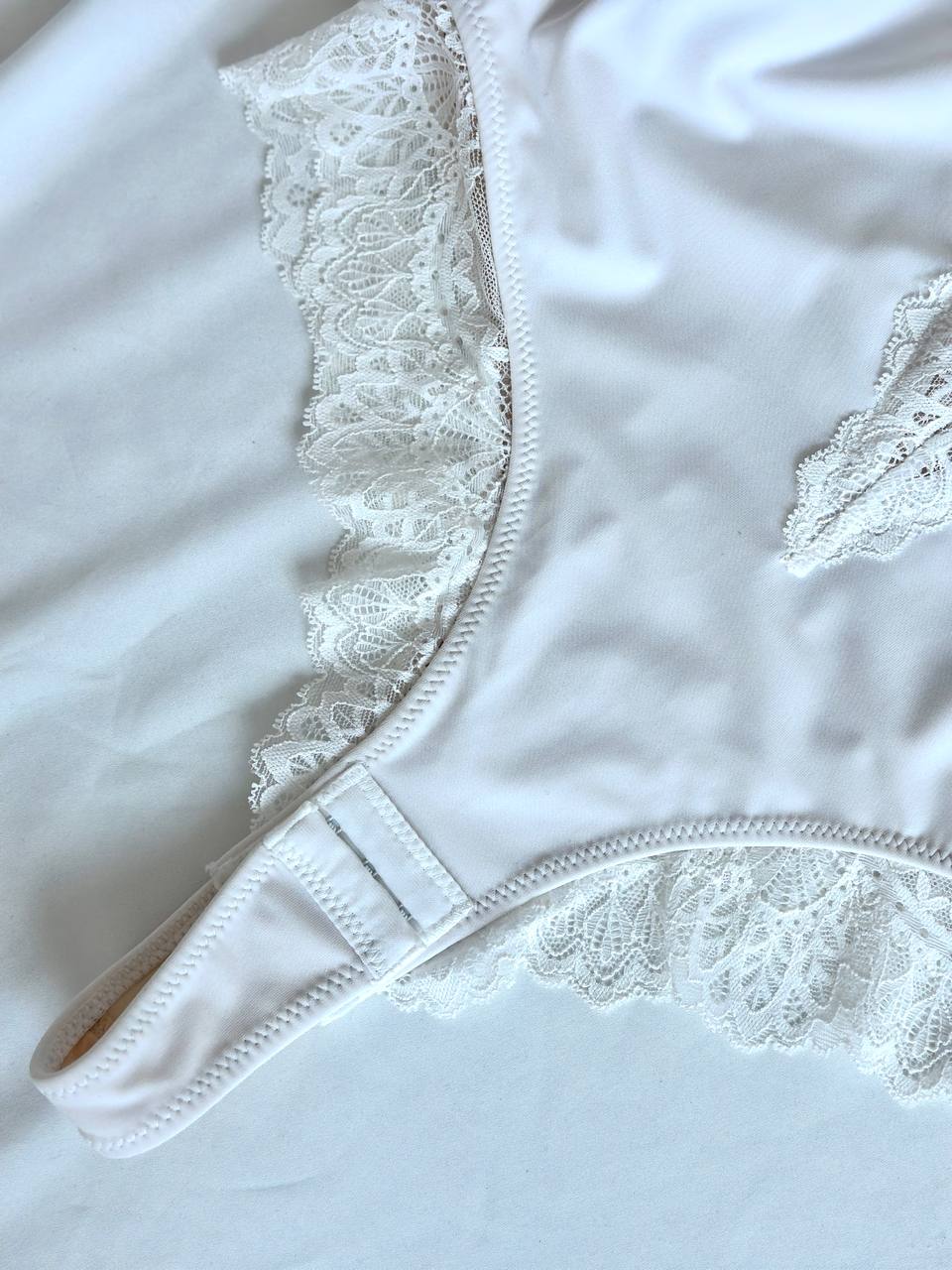 First Light Voltage — White Lace Bodysuit in White — product view 4