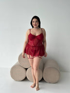 Quiet Heat Whisper — Lace Lingerie Set — front view