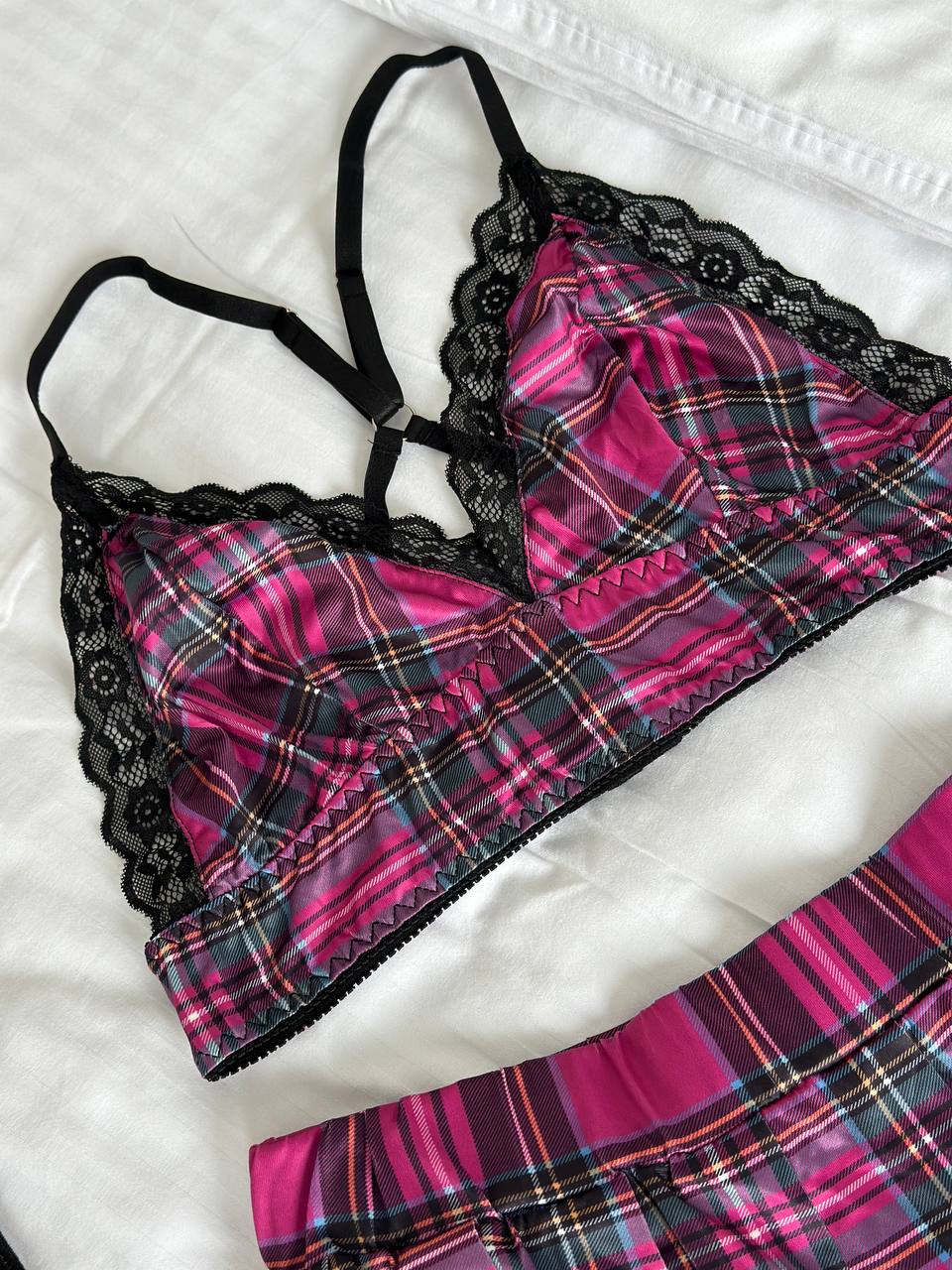 Quiet Heat Silhouette — Lace Lingerie Set — front view