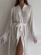 White Heat Kiss — White Lace Peignoir Set in White — product view 2