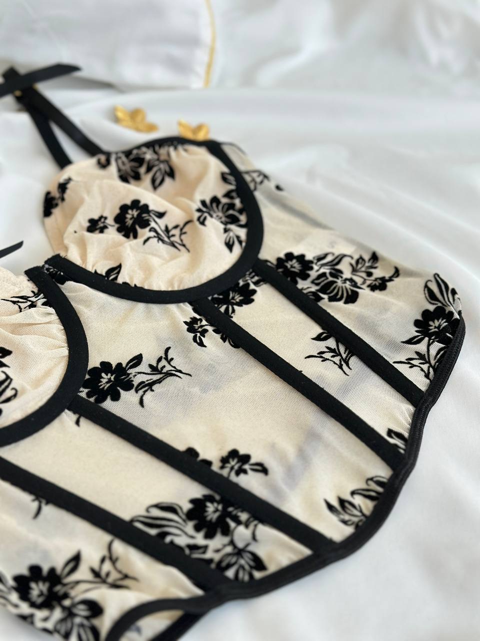 Bare Muse — Beige Corset Lingerie Set in Beige — product view 2