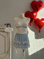Indigo Muse — Blue Lace Lingerie Set in Blue — product view 2