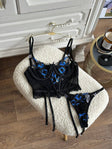Soft Focus Kiss — Lace Lingerie Set in Neutral — front view