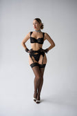 Ink Signal — Black Lingerie Set in Black — front view