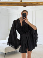 Second Skin Whisper — Lace Peignoir Set — front view