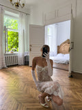 Secret Whisper — Lace Peignoir Set — front view