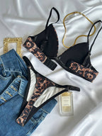 Ink Glimmer — Black Lingerie Set in Black — product view 2