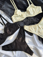 Soft Focus Bloom — Lace Lingerie Set in Neutral — product view 2