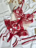 Soft Focus Shadow — Corset Lingerie Set in Neutral — product view 2