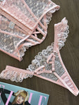 Quiet Heat Afterglow — Corset Lingerie Set — front view