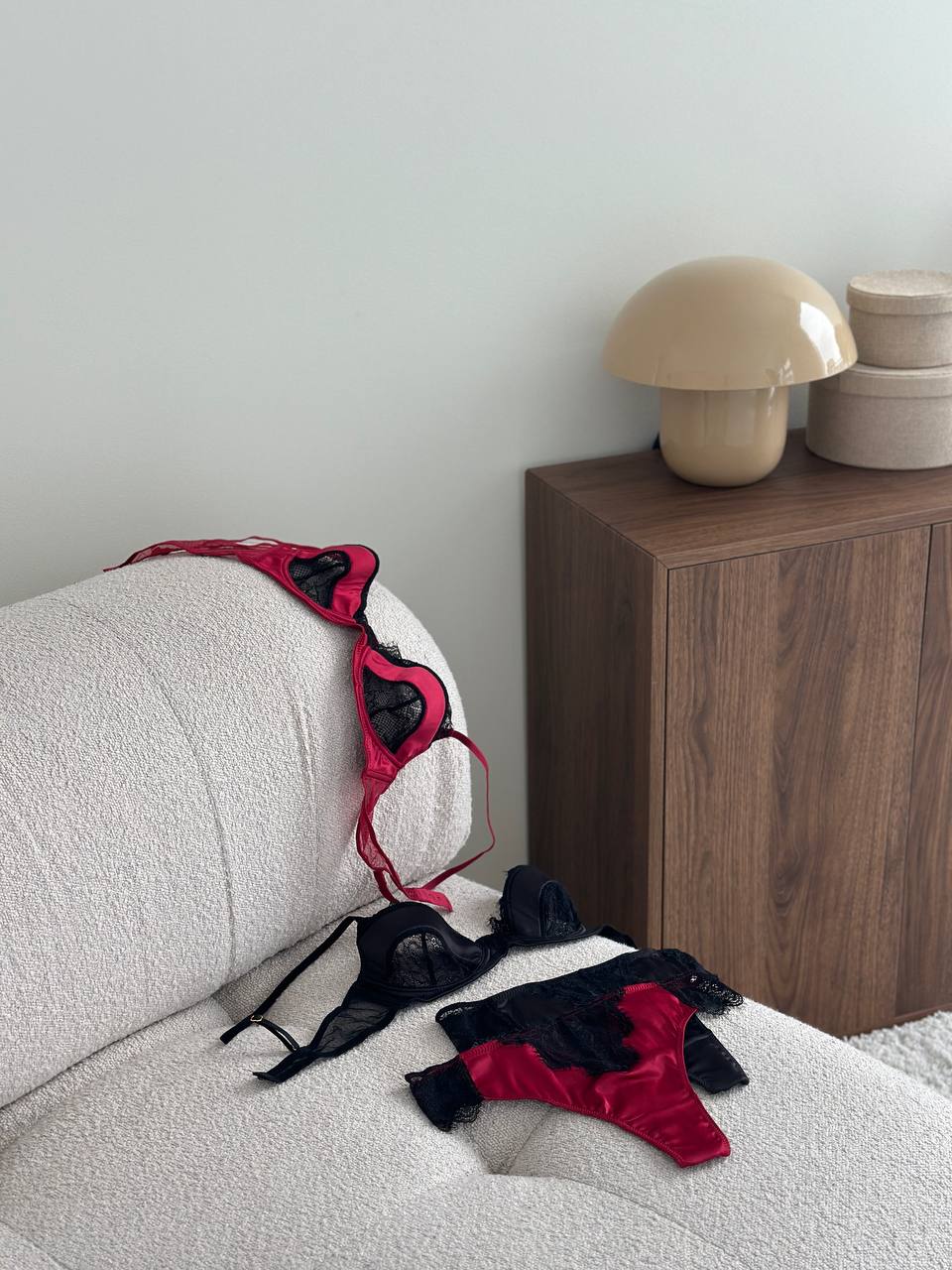 Wine Muse — Burgundy Lace Lingerie Set in Burgundy — product view 2