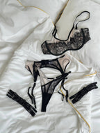 Barely There Kiss — Lace Lingerie Set in Neutral — product view 4