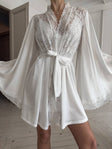 Private View Whisper — Lace Peignoir Set — front view