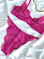 Midnight Voltage — Black Lace Lingerie Set in Black — product view 2