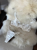 Pearl Voltage — White Lace Lingerie Set in White — product view 3