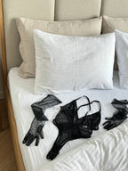 After-Hours Signal — Black Lace Bodysuit in Black — product view 2