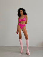 Blush Kiss — Pink Lingerie Set in Pink — front view