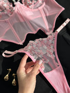 Bubblegum Voltage — Pink Lingerie Set in Pink — product view 2