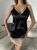 Soft Focus Halo — Lace Peignoir Set — front view