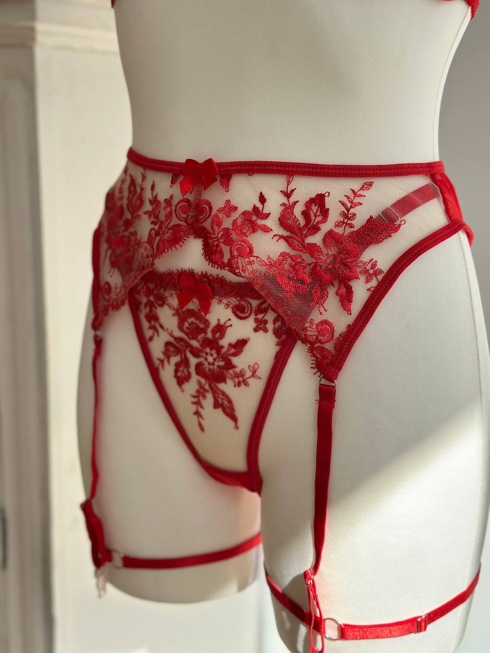 Scarlet Affair — Red Lingerie Set in Red — product view 4
