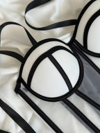 Halo Affair — White Corset Lingerie Set in White — product view 4
