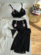 Blush Voltage — Pink Lace Lingerie Set in Pink — product view 2