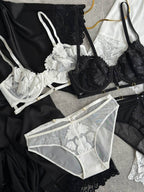 Ink Scene — Black Lace Lingerie Set in Black — product view 3