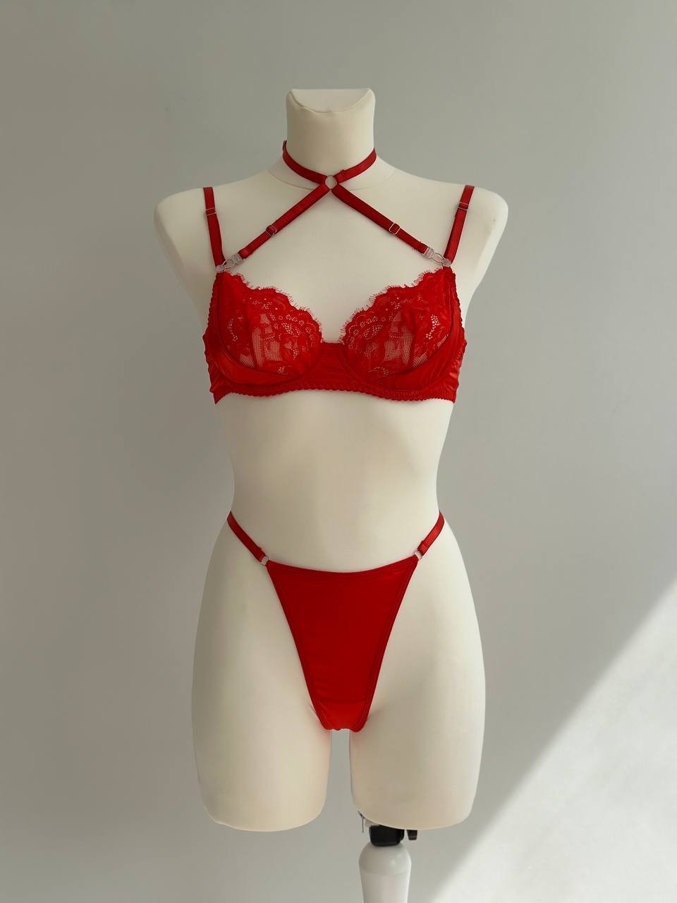 Cherry Muse — Red Lingerie Set in Red — product view 2