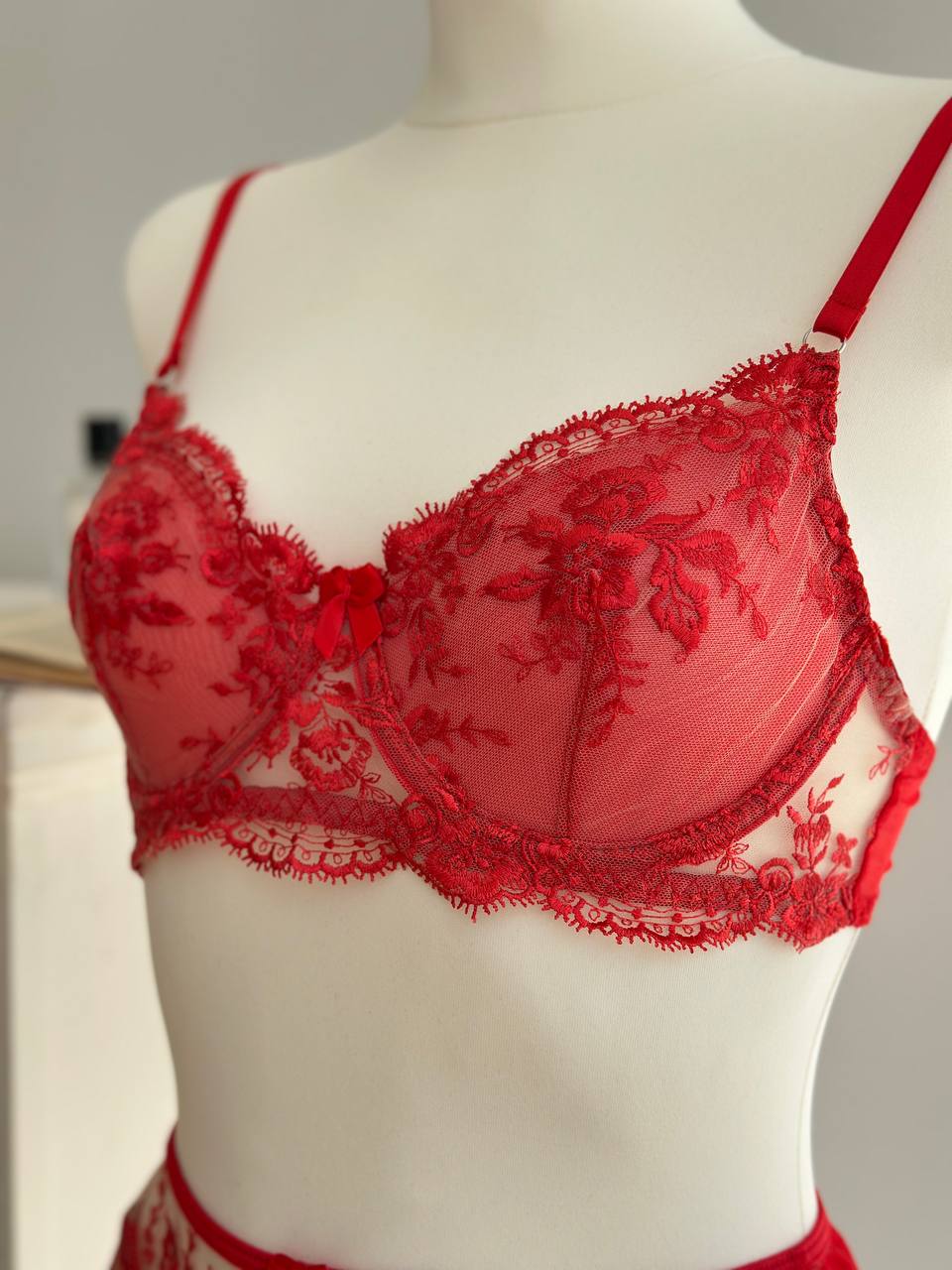 Scarlet Affair — Red Lingerie Set in Red — product view 3