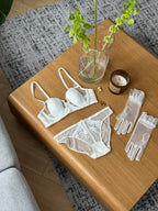 Moonlight Signal — White Lace Lingerie Set in White — product view 3