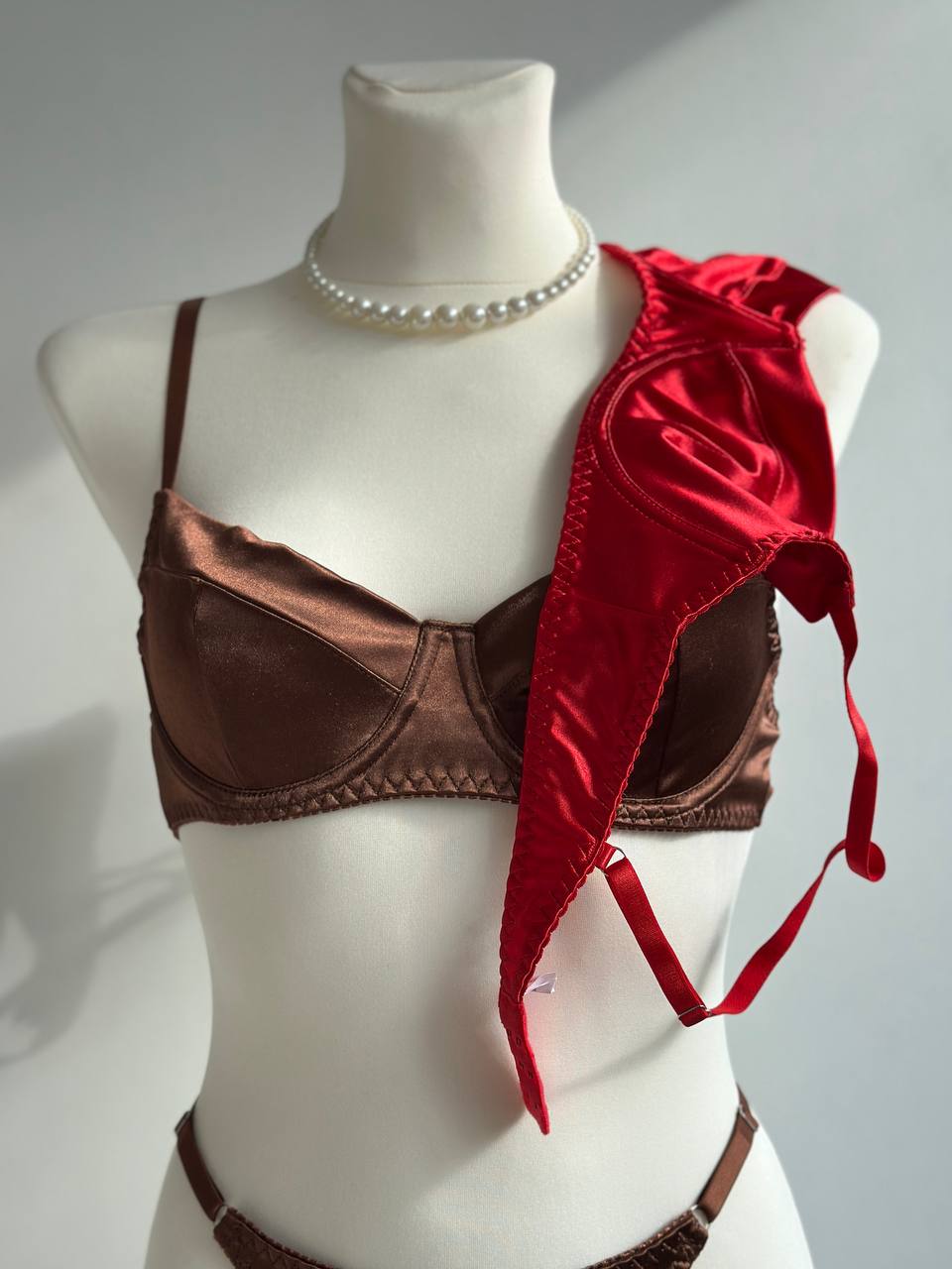 Cocoa Muse — Chocolate Lingerie Set in Chocolate — product view 2