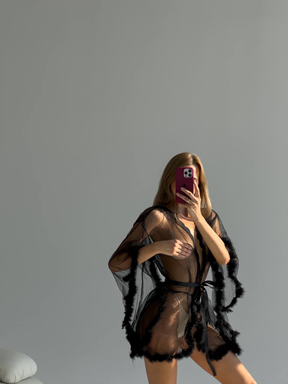 Quiet Heat Mood — Lace Peignoir Set — product view 3