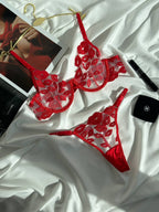 Crimson Shadow — Red Lingerie Set in Red — product view 2