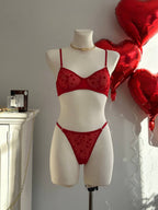 Cherry Affair — Red Lingerie Set in Red — product view 2