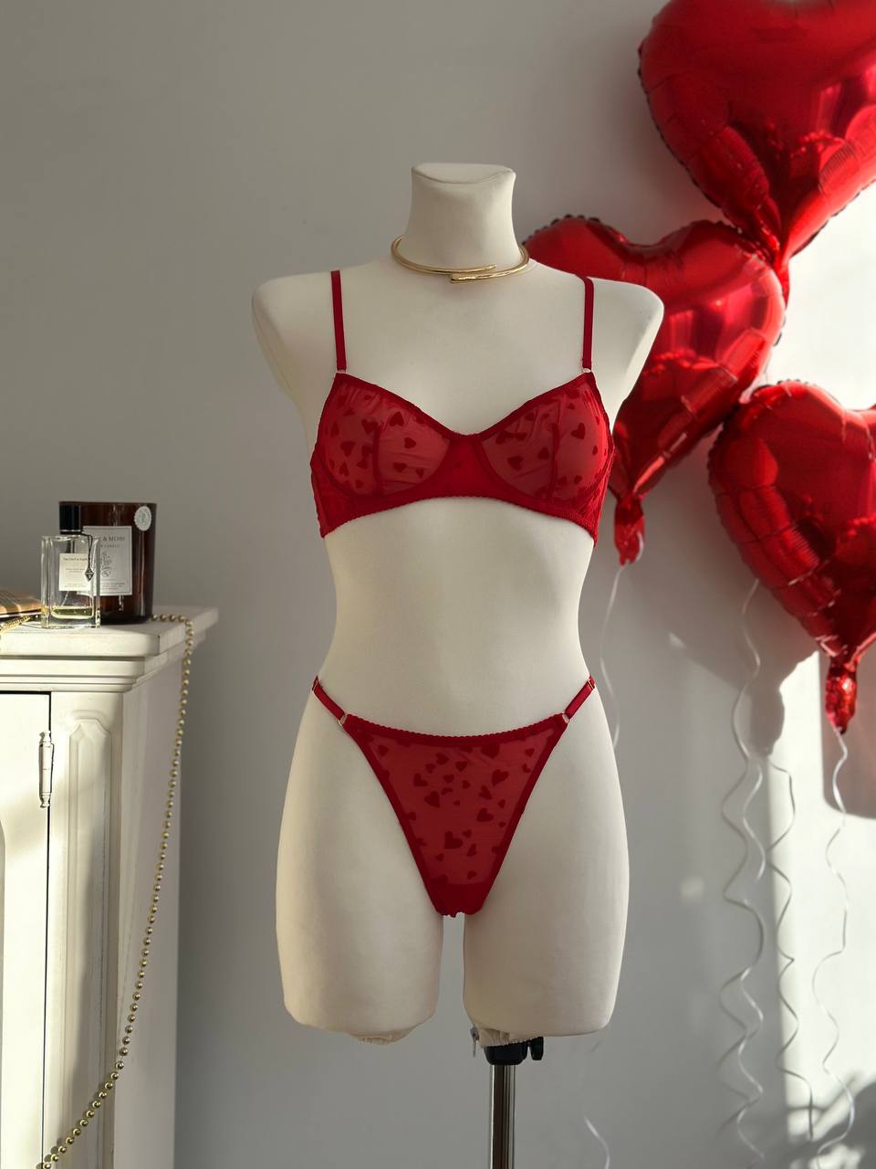Cherry Affair — Red Lingerie Set in Red — product view 2