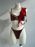 Cocoa Muse — Chocolate Lingerie Set in Chocolate — front view