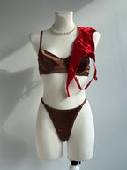 Cocoa Muse — Chocolate Lingerie Set in Chocolate — front view
