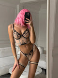 Second Skin Pulse — Lace Lingerie Set — front view