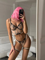 Second Skin Pulse — Lace Lingerie Set — front view