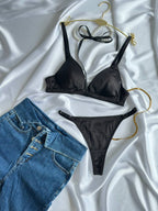 Eclipse Glimmer — Black Lingerie Set in Black — product view 2