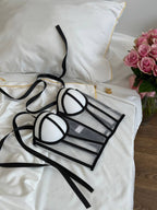 Halo Affair — White Corset Lingerie Set in White — product view 2