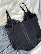 Black Lace Corset Top — view 6