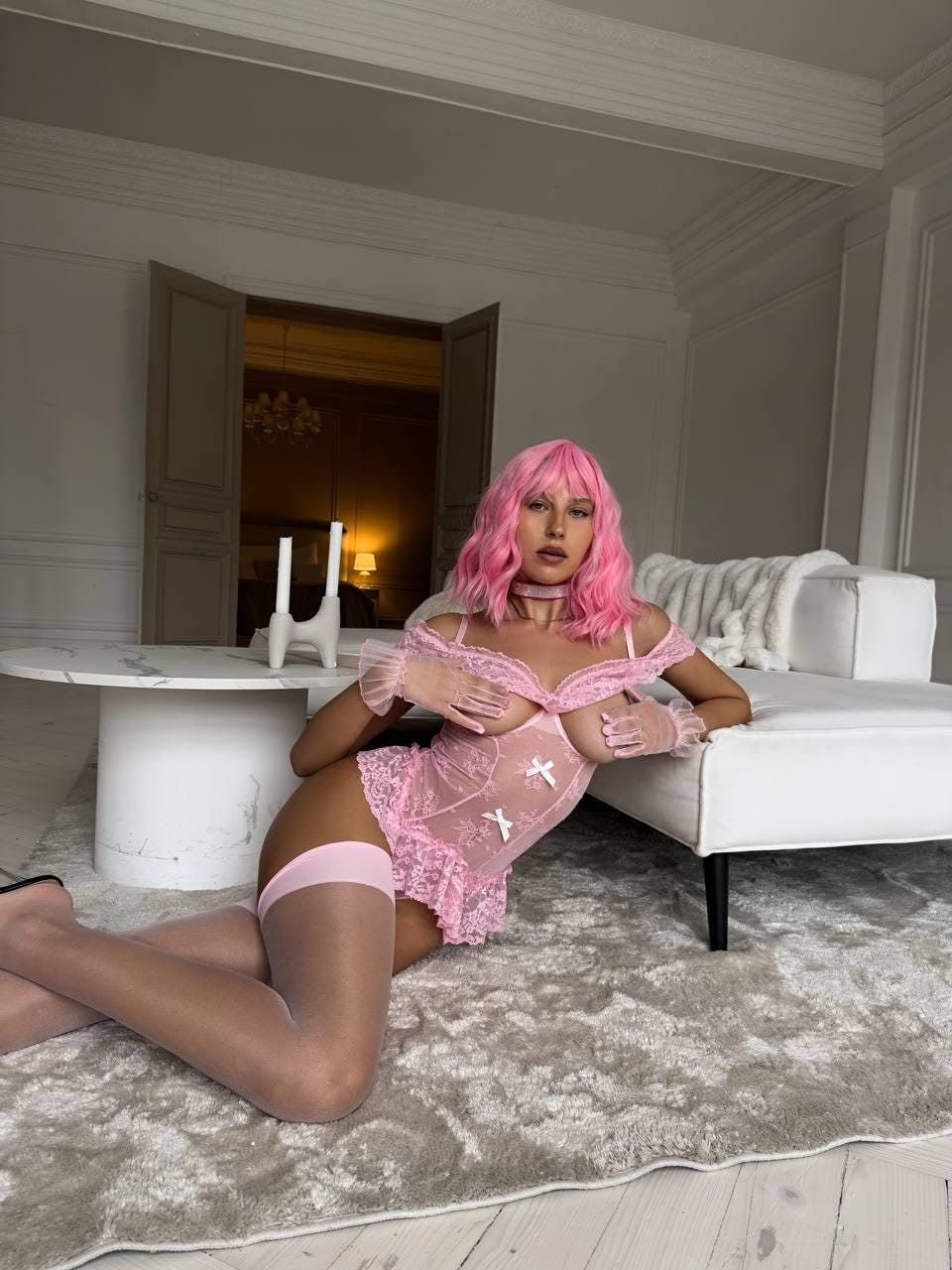 Romantic Lace Bodysuit Lingerie — view 1