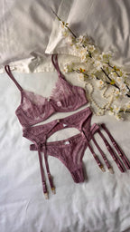 Lavender Lace Lingerie Set — view 1