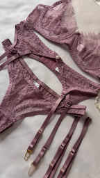 Lavender Lace Lingerie Set — view 4