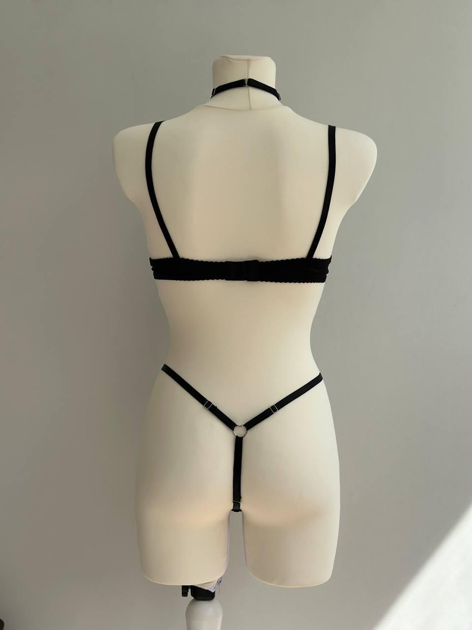 Black Lace Lingerie Set with Skirt — view 16