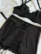 Black Lace Lingerie Set with Skirt — view 15